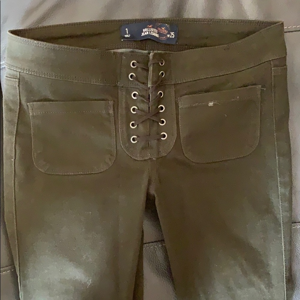 Skinny  olive green fashion Hollister jeggings
